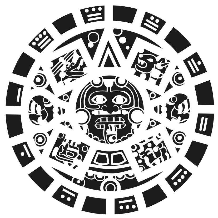 Sticker mural - Masque Maya