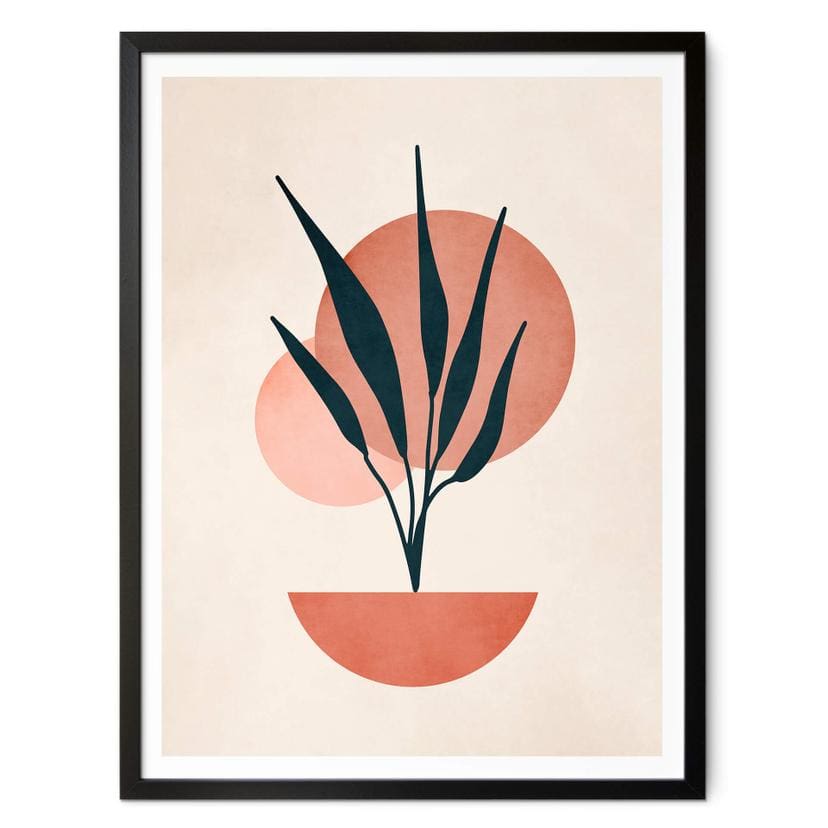 Poster Abstract Plant - Kubistika - Köpenhamn