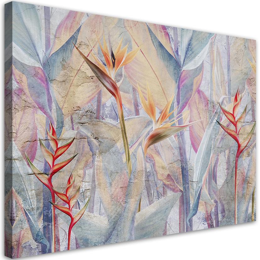 Canvasbillede, Pastelfarvede planter