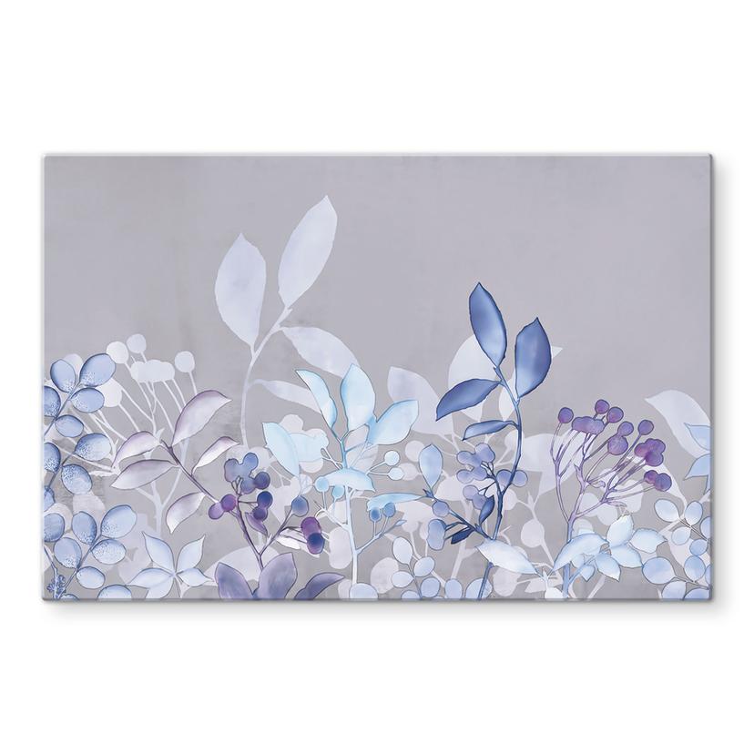 Pannello paraschizzi Piante acquerello blu - Haase