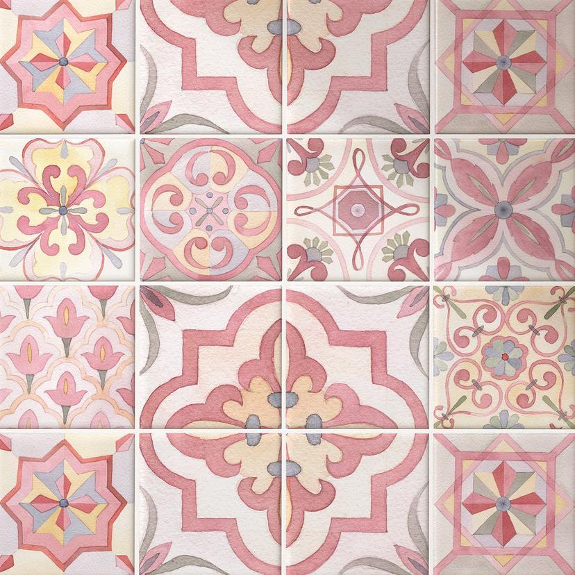 Azulejos Adhesivos Azulejos mediterráneos - Majolica - lote de 12