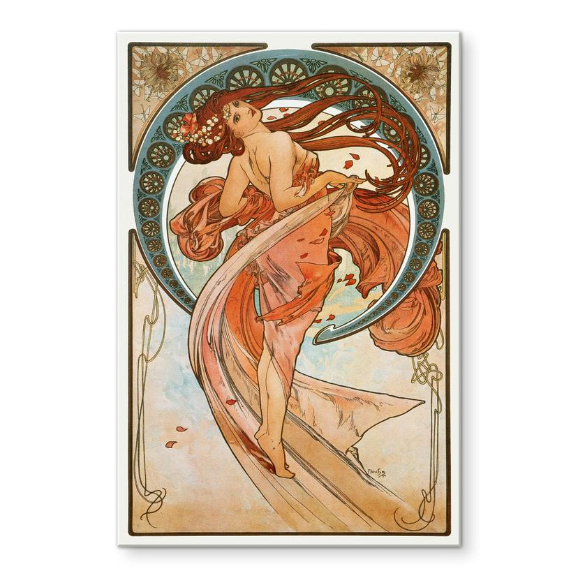 Tableau en verre acrylique Mucha - Quatre arts : La danse