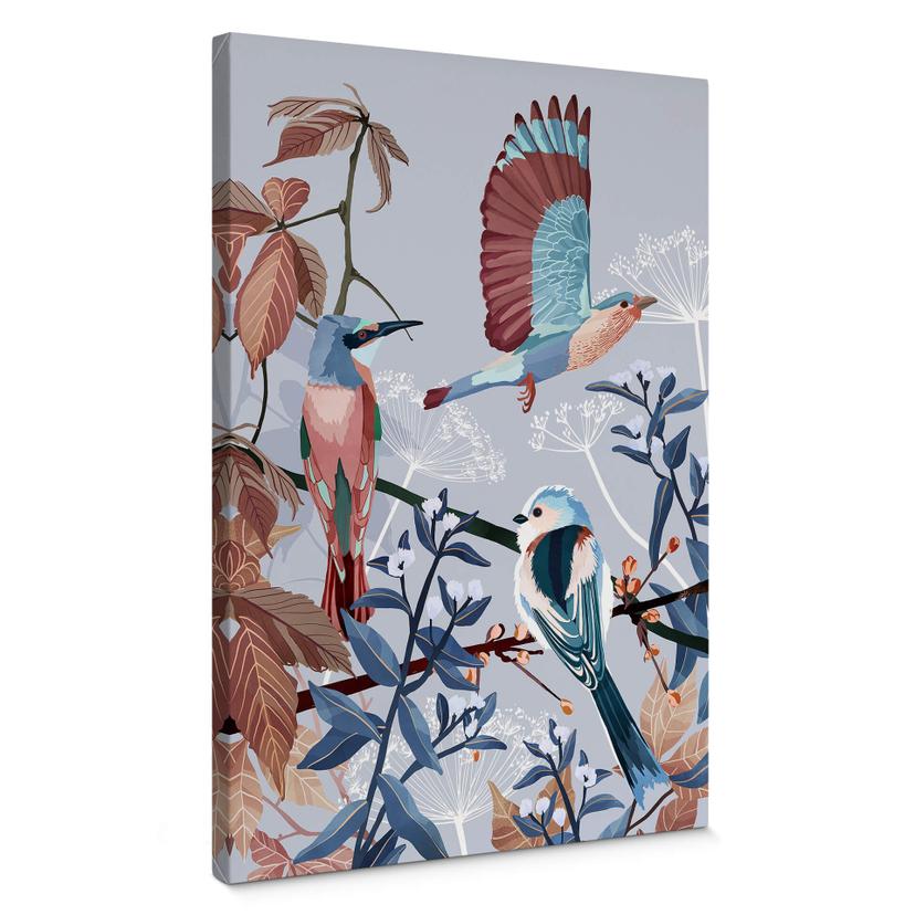 Lienzo Goed Blauw - Pájaros en invierno