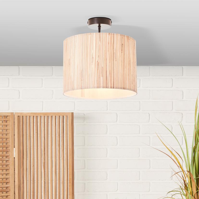 Deckenleuchte Valentin, braun, 32 x 30 cm, Metall Deckenlampe, dimmbar