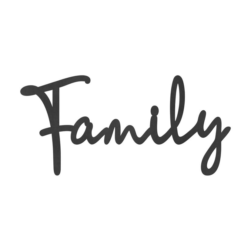 3D MDF-bokstäver Familj