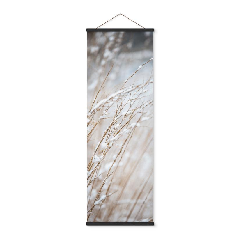 Póster de tela Delicadas hierbas en la nieve - Böhmer - Panorama