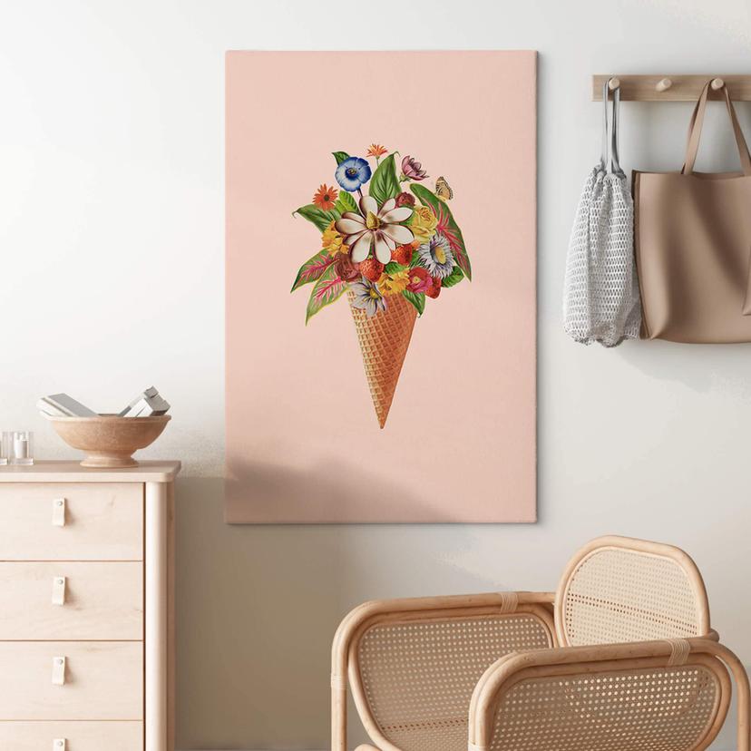 Canvastavla Frida Floral Studio - Blommig glasstrut