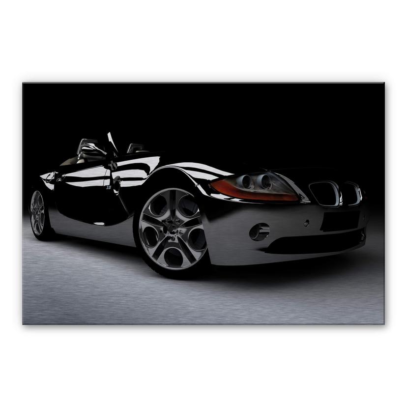 Tableau en alu-Dibond Black Car