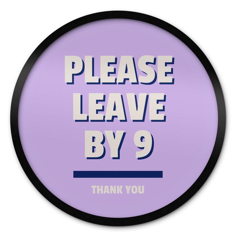 Plakat Please leave by 9 - Fritsch