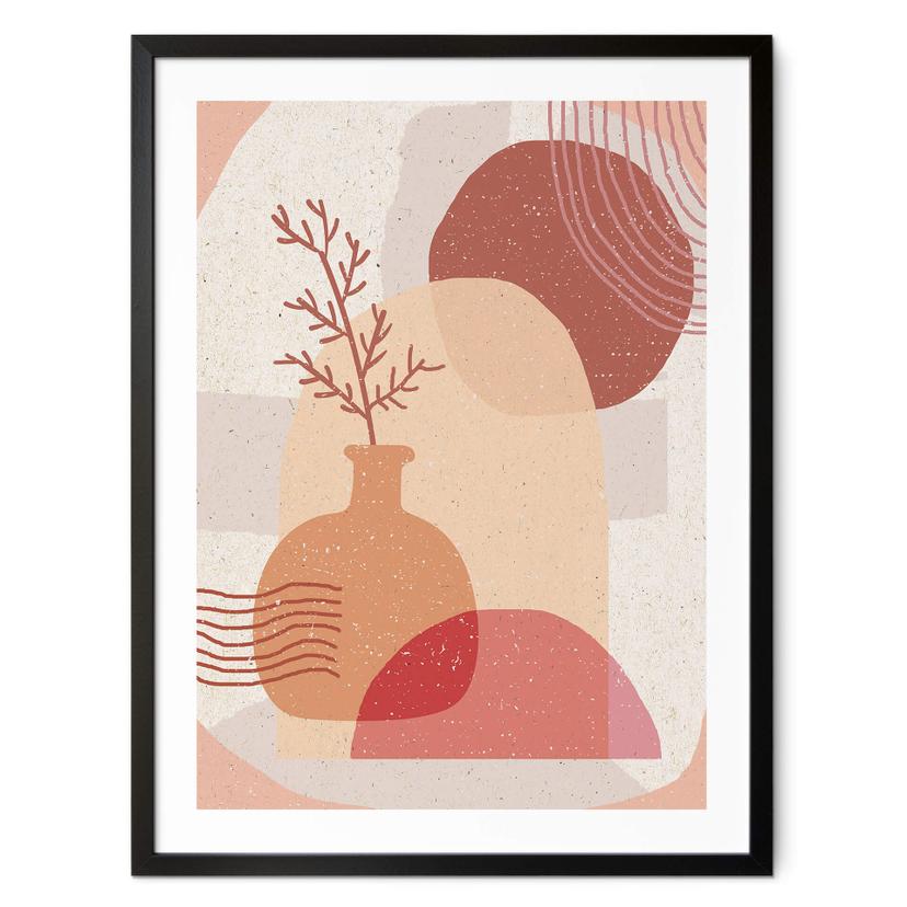 Póster Demir - Ilustración boho de una planta
