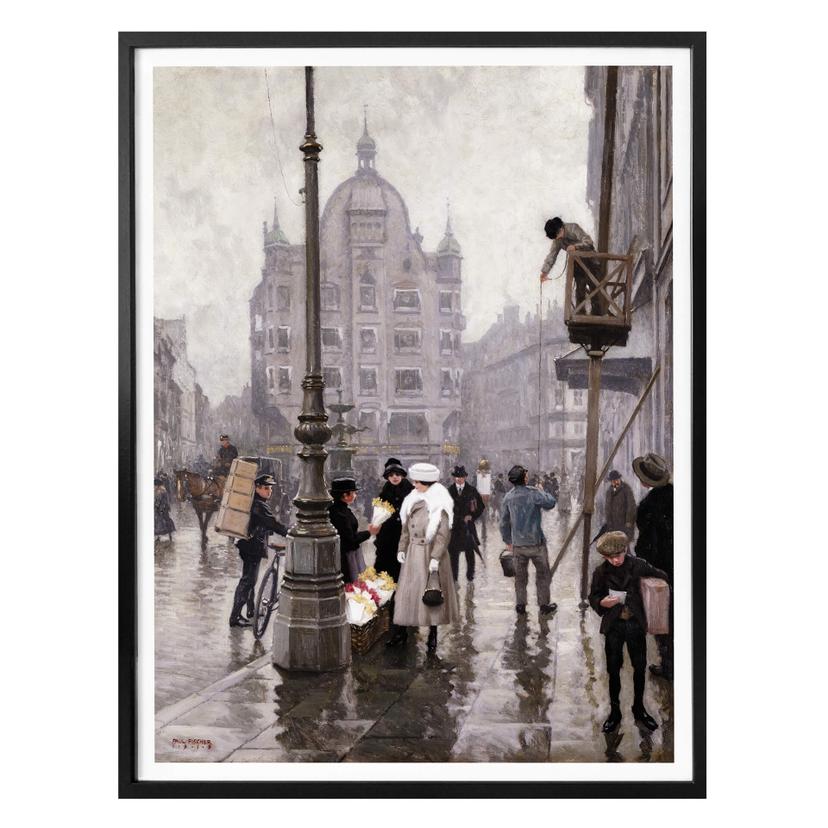 Plakat - Fischer - Selling flowers