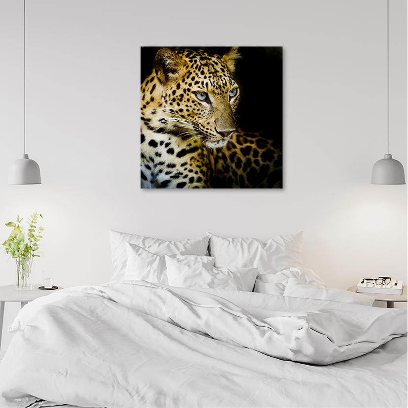 Stampe su tela, Leopardo maestoso