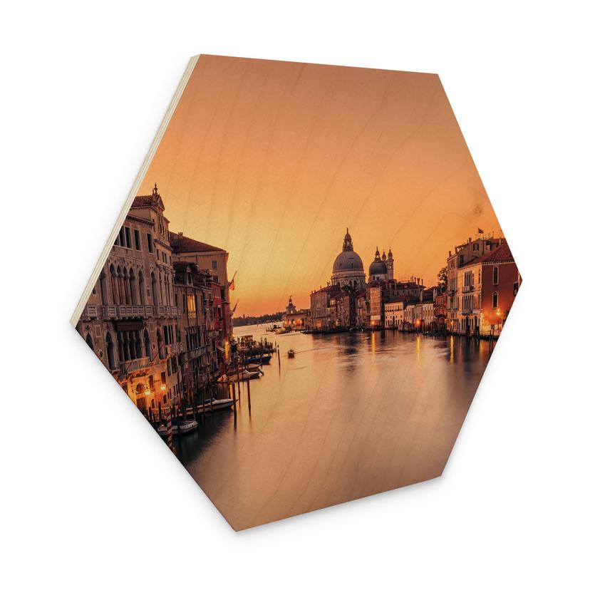 Sekskantet træ Solnedgang i Venedig - Zhang