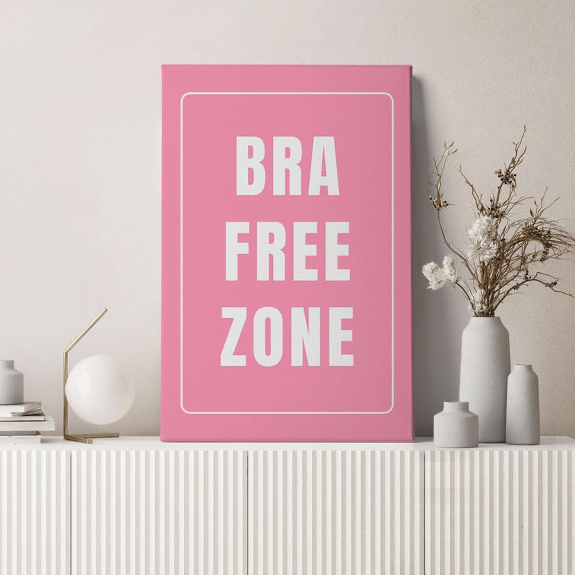 Canvastavla Bra Free Zone - Fritsch