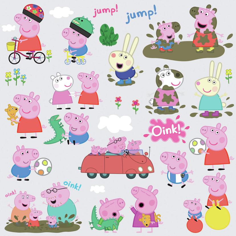 Adesivo murale Set – Peppa Pig 28 pz.