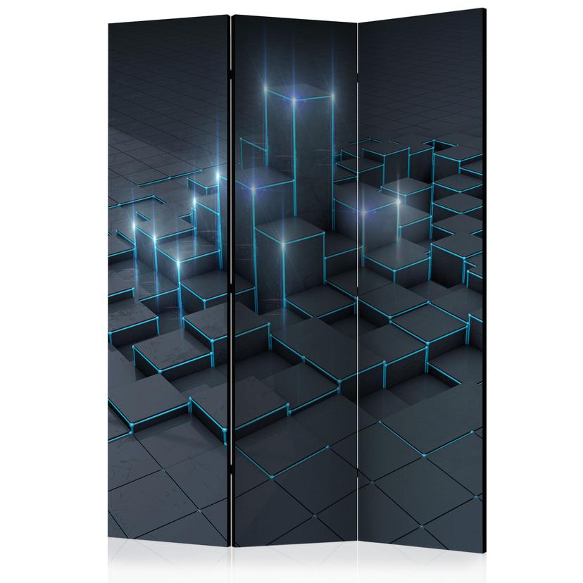 Screen room divider - City by night, 3-delt