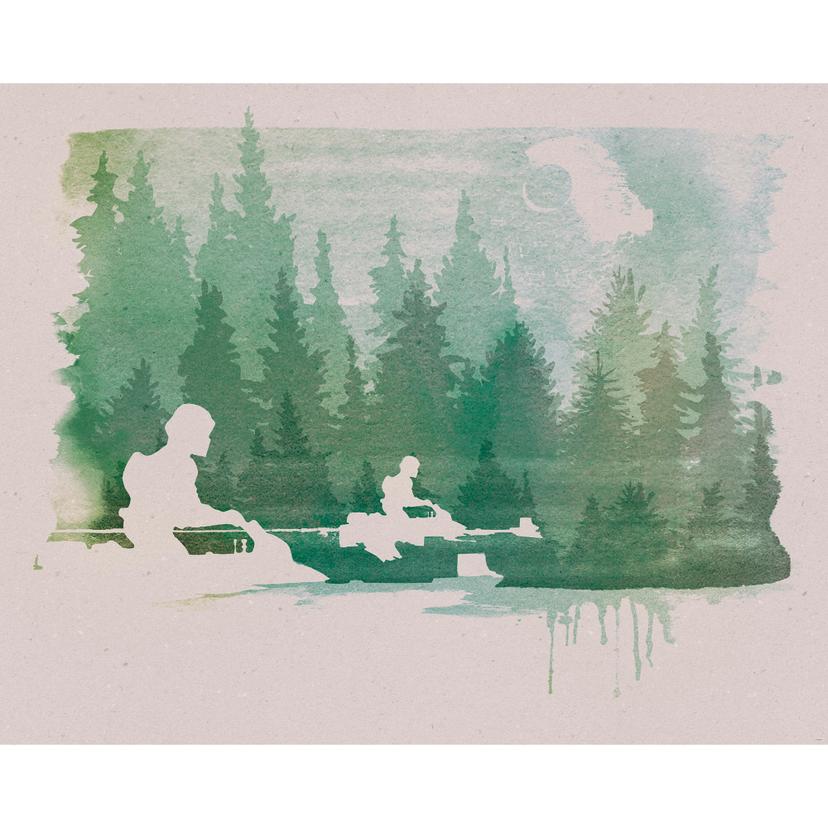 Vlies Fototapete - Star Wars Endor Speeders - 350 x 280 cm