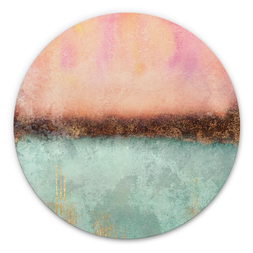 Tableau sur alu-Dibond rond Fredriksson - Couleurs d'été