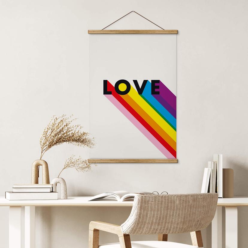 Poster tessile LGBTQIA+ Love
