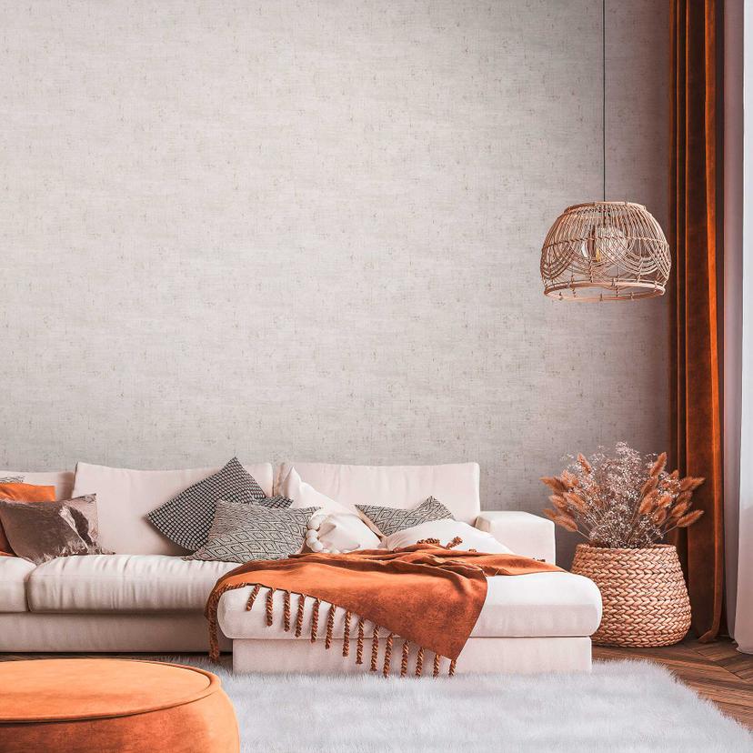 Tapet i moderne look med guldstænk design Elegant vægdesign i elfenben