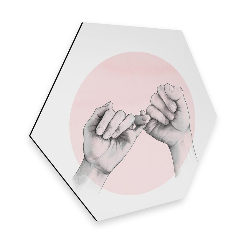 Hexagon - Alu-Dibond Graves - Pinky swear