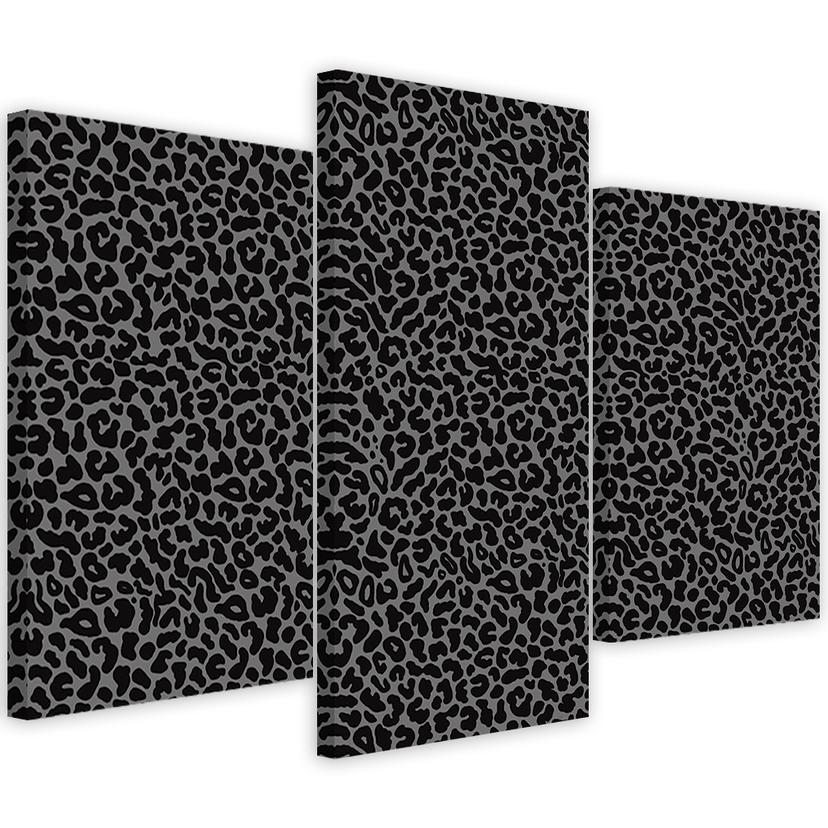3 stykke lærredsprint, Leopard Leopard Pels Patches Mønster