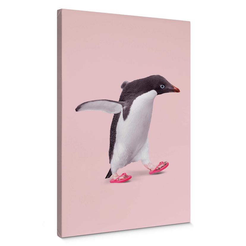 Cuadro en lienzo Suelto - Flip Flop Penguin