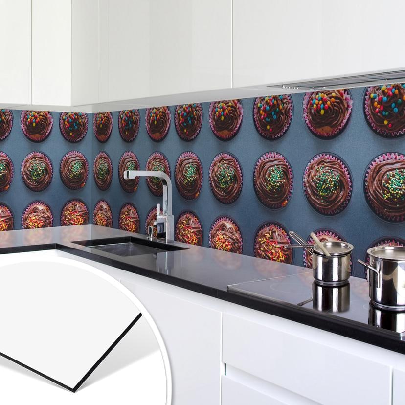 Revêtement pour cuisine - Alu-Dibond - Muffins pour anniversaire