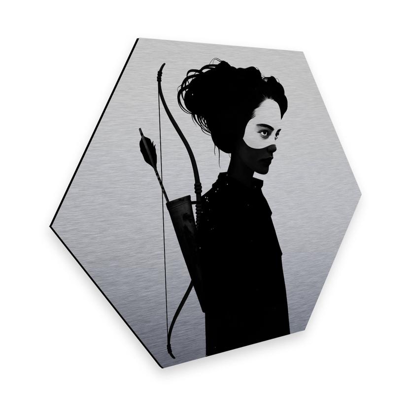 Hexagon Alu-Dibond Zilvereffect - Ireland - Four of Hearts