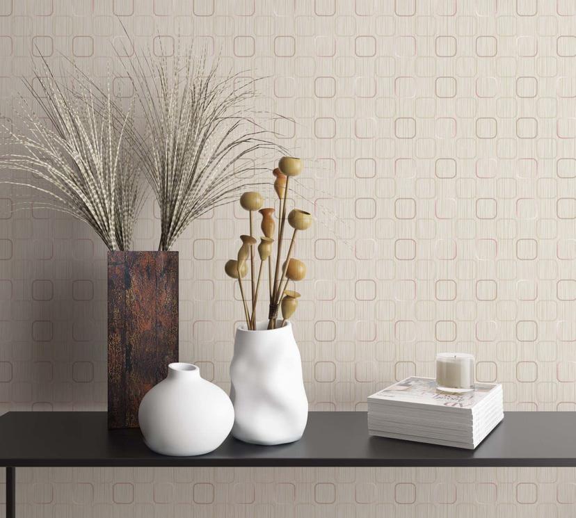 Vliestapete Abstrackt Grafisch Modern in Beige