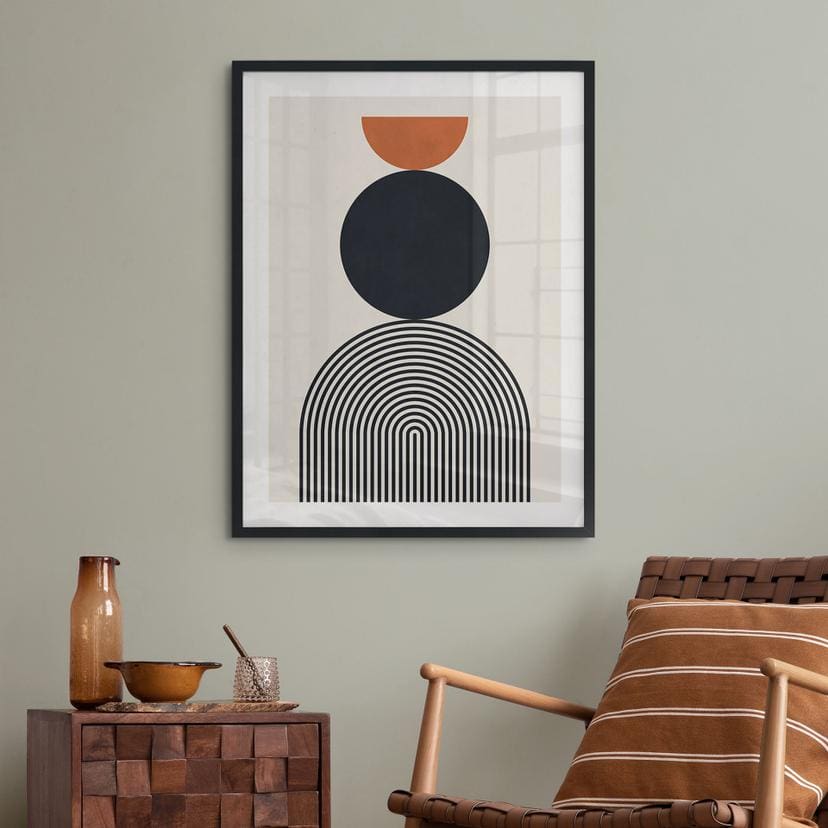 Poster Abstrakta linjer och cirklar i harmoni - Costa