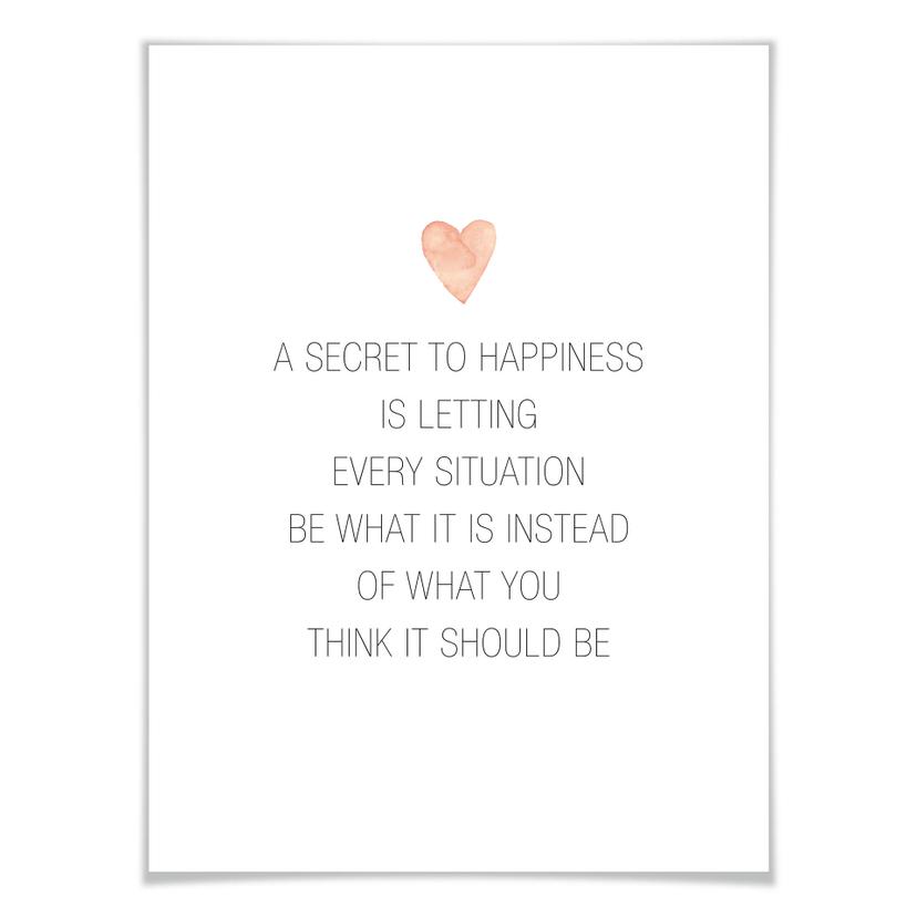 Poster Confetti & Cream - A secret to happiness