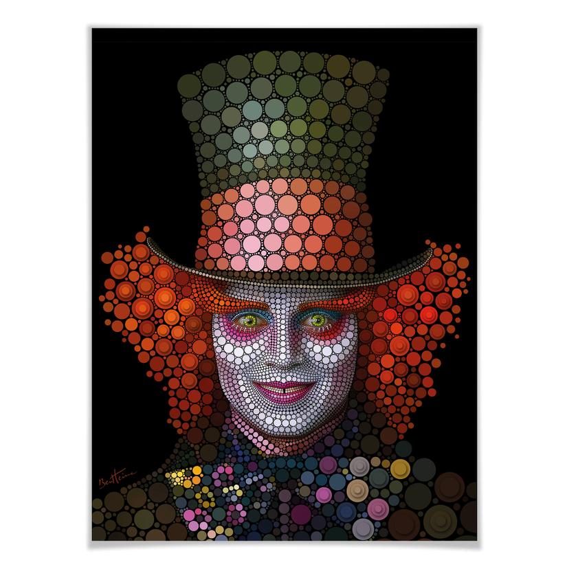 Poster Ben Heine - Circlism: Johnny Depp