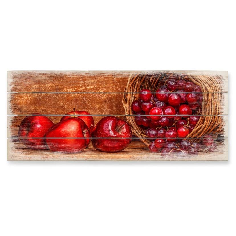 Cuadro de madera Perfoncio - Frutos rojos - Panorama