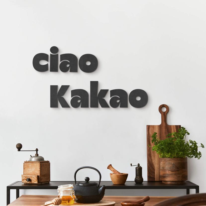 Wanddeko Schriftzug Ciao Kakao - MDF