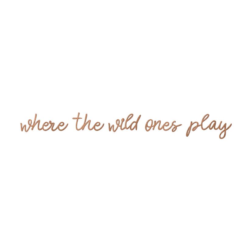 Houten Wanddecoratie Mahoniefineer Where the wild ones play