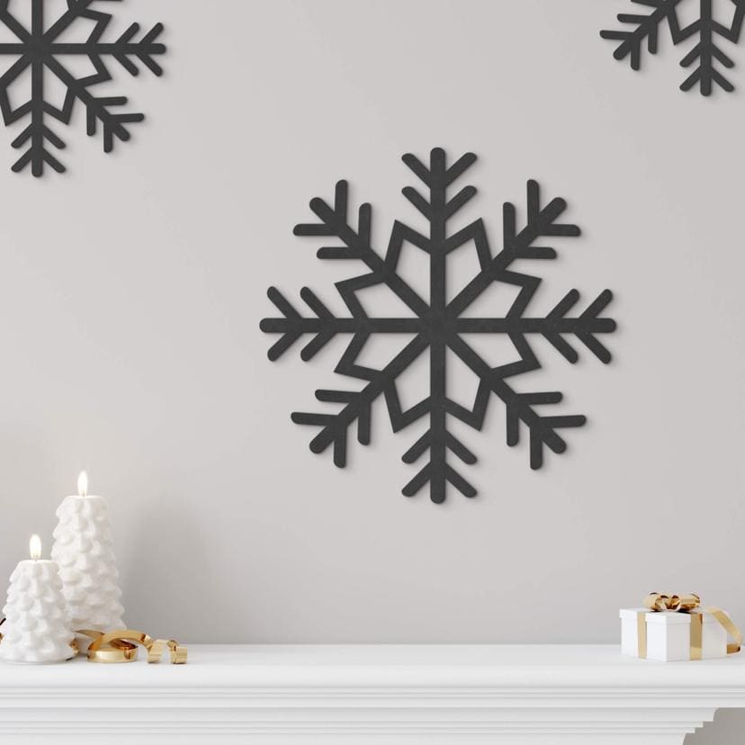 Decoración en madera copo de nieve - MDF