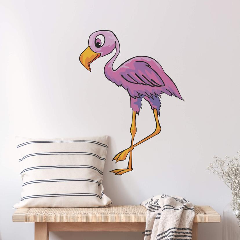 Sticker mural - Flamant Rose