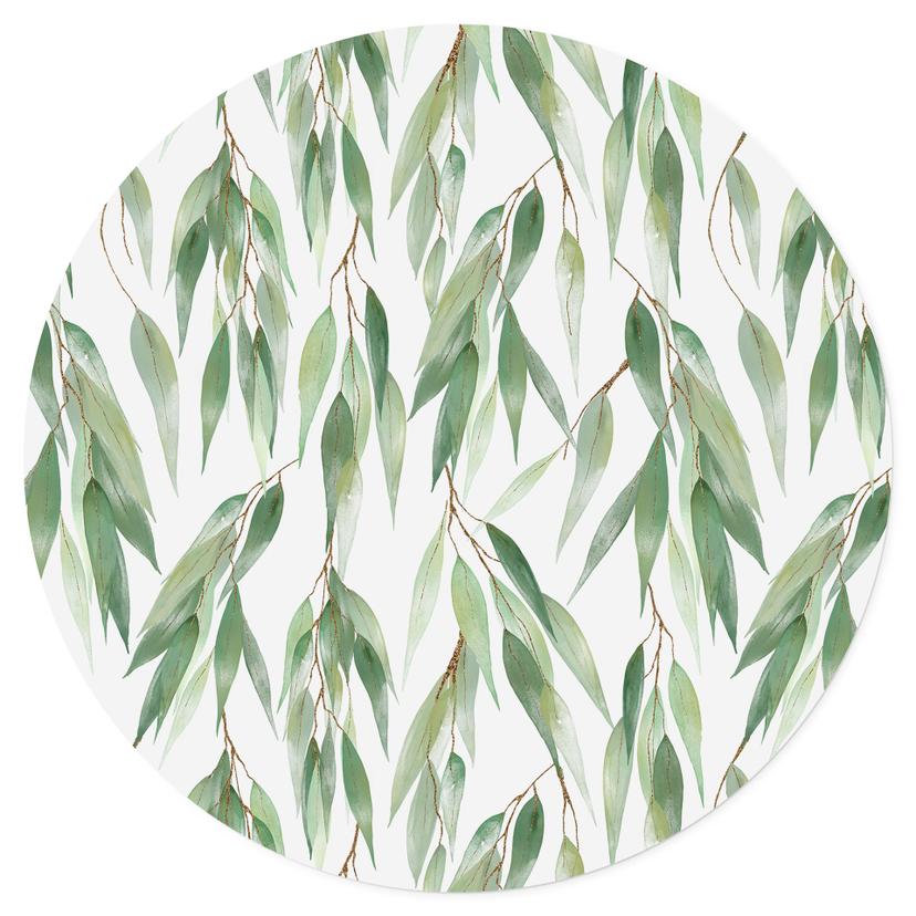 Adesivo murale Rami con foglie verdi - UN Designs