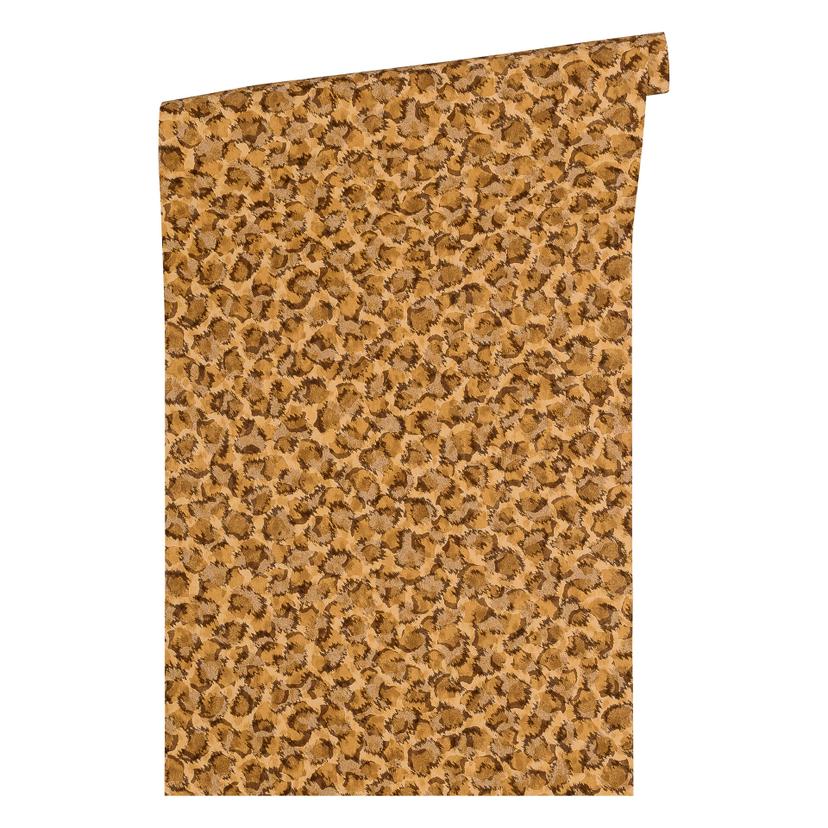Versace fleecetapet Vasmara leopardtapet brun, orange, bronze