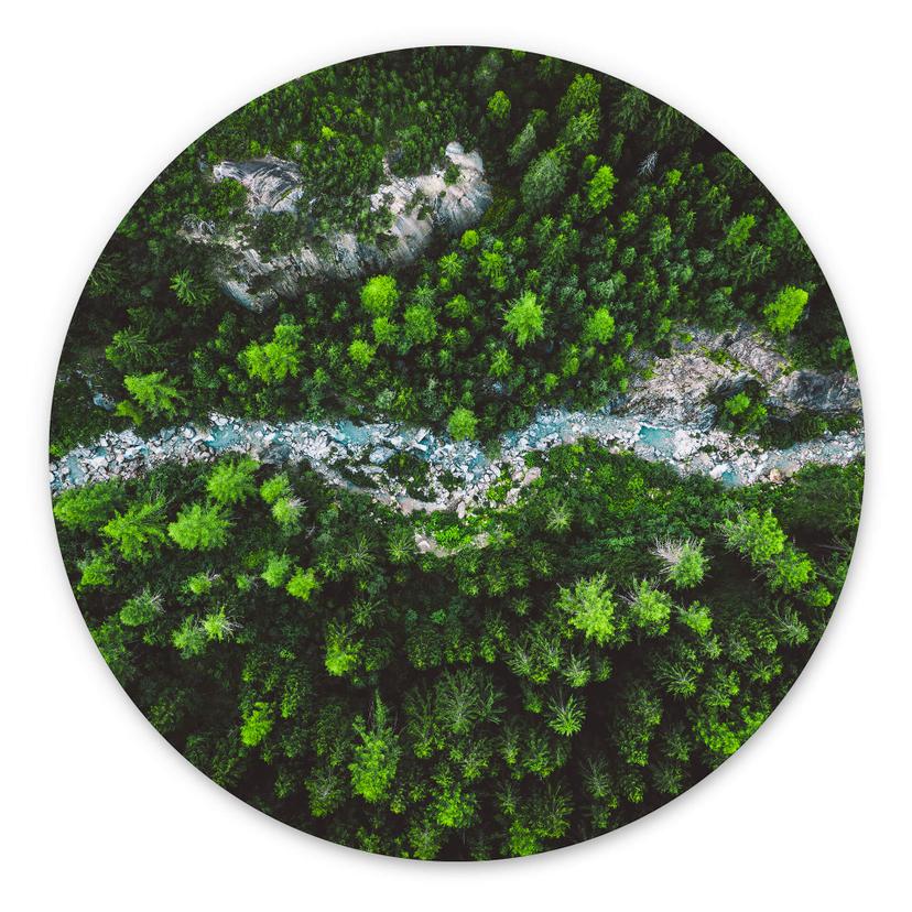 Tableau sur alu-Dibond rond Murko - Mère Nature