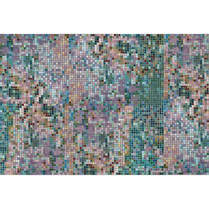 Murale di carta da parati con piastrelle a mosaico - Design a mosaico di vetro colorato