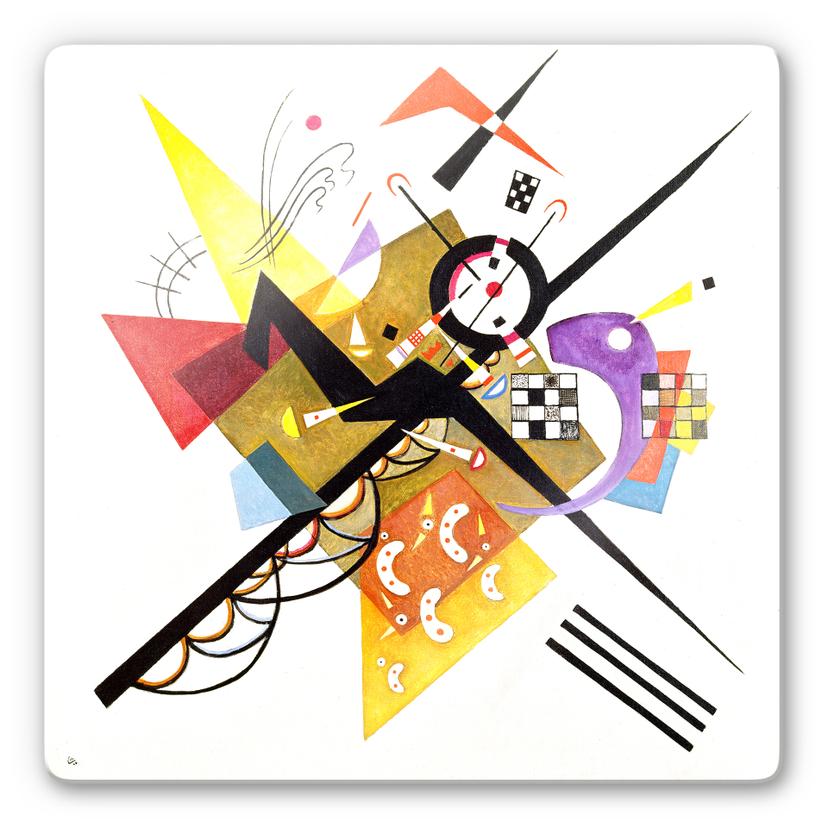 Glasschilderij Kandinsky – Op Wit II