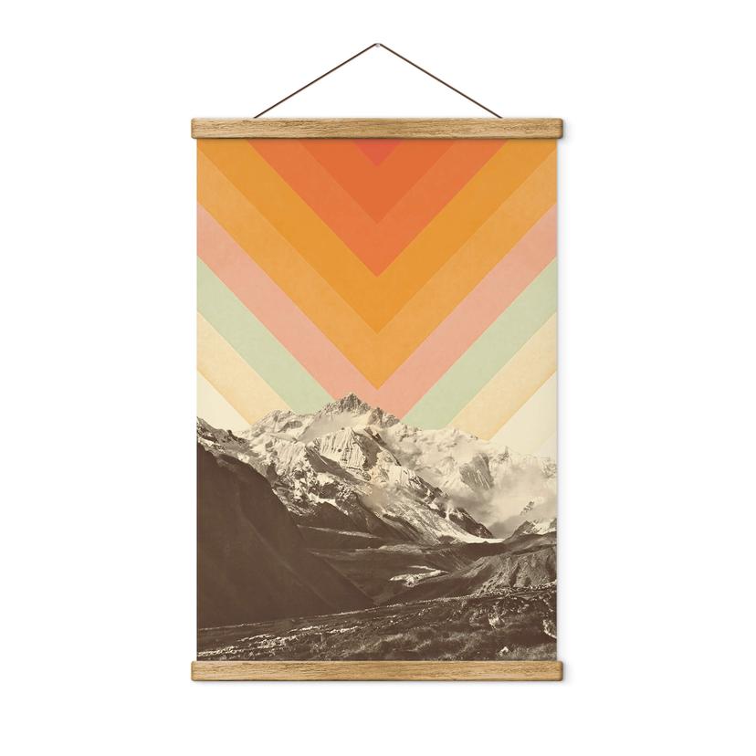 Tekstil plakat Bodart - Retro Mountain Landscape