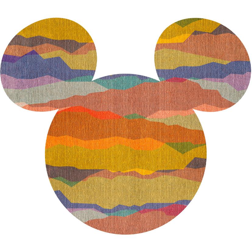 Selvklæbende tapet - Mickey Head - 125 x 125 cm