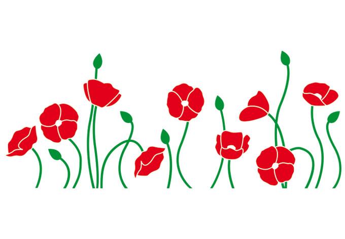 Sticker pour fenêtre : Poppy Field