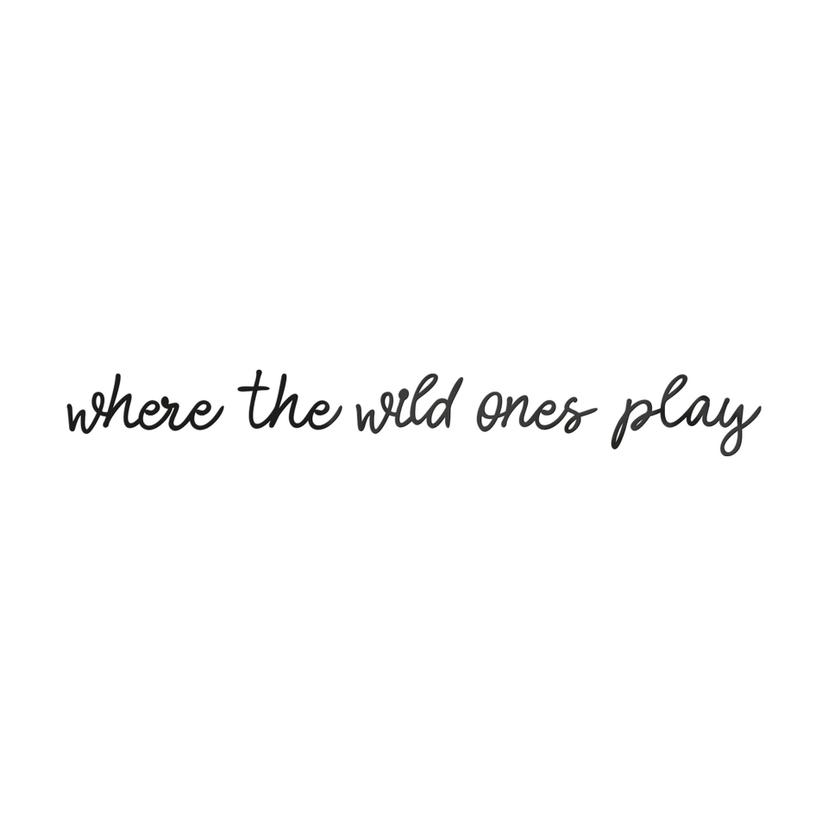 Decoro in acrilico Where the wild ones play