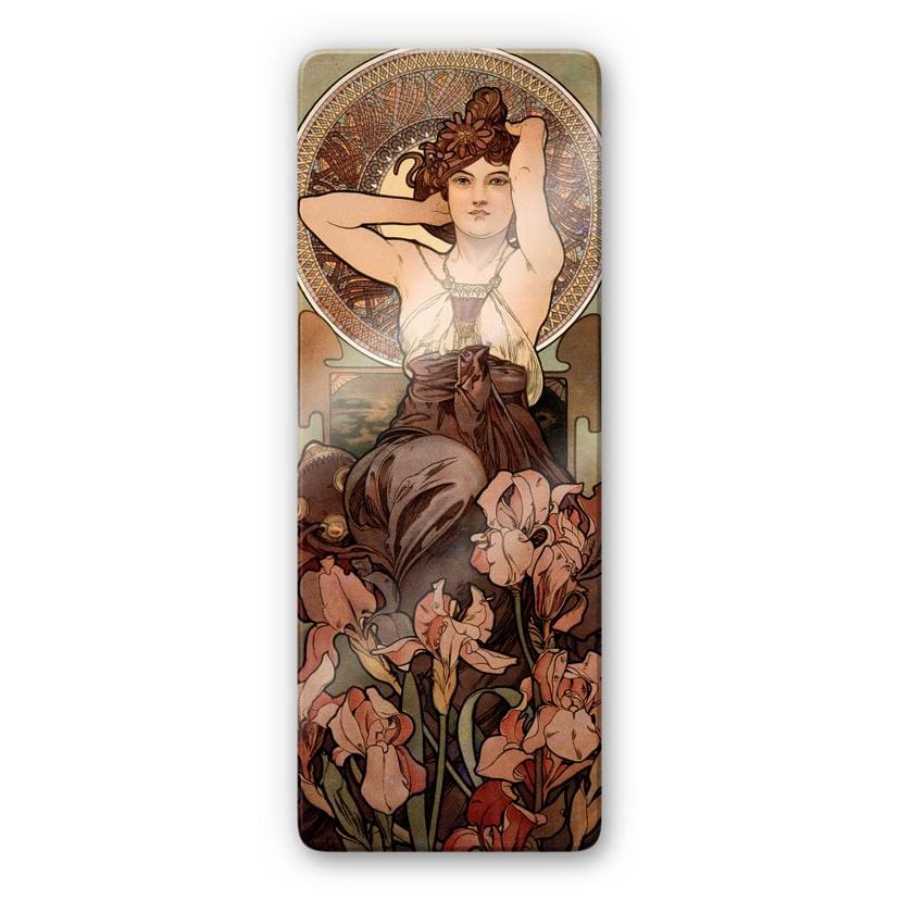 Tableau en verre - Mucha - Les Pierres Précieuses- L' Améthyste