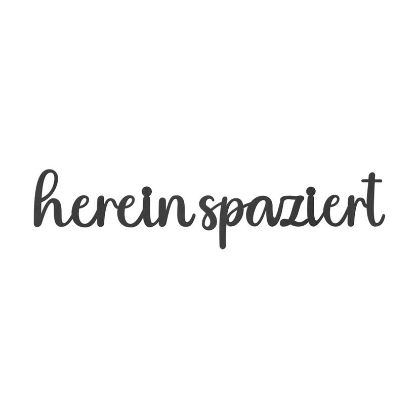 MDF - Holzdeko - 3D-Schriftzug Hereinspaziert
