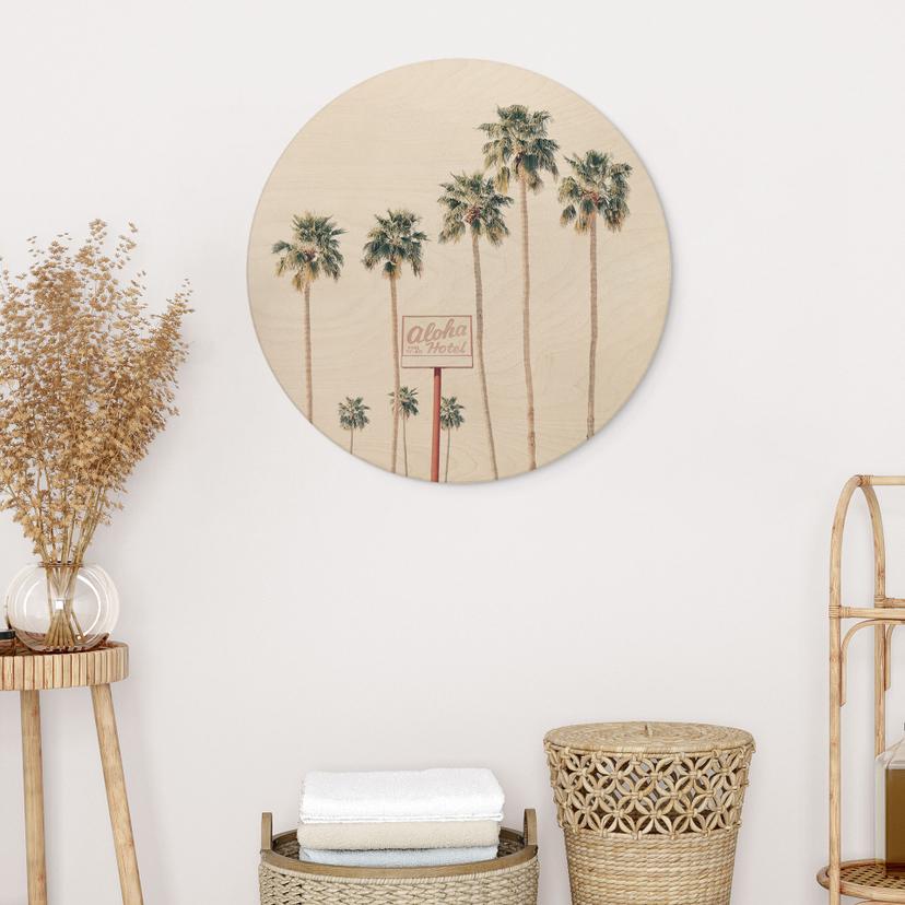 Stampa su legno di palme all'Hotel Aloha - Sisi & Seb - Round